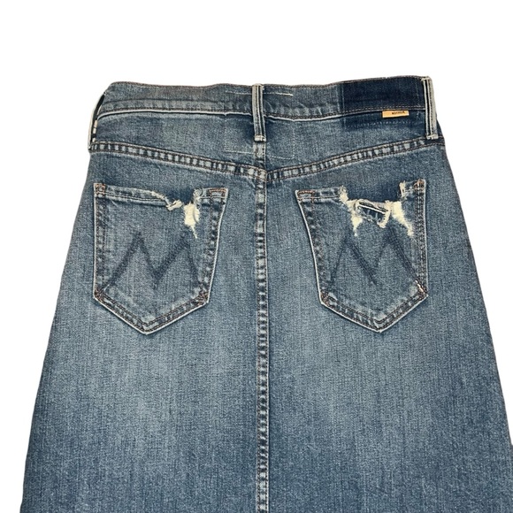 Mother The straight a step midi fray skirt - Picture 11 of 16